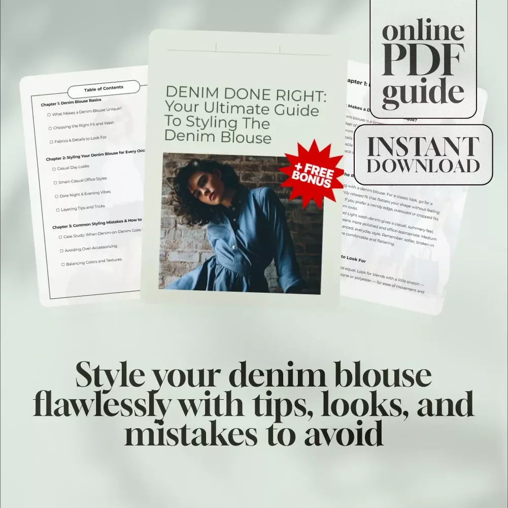 Denim Done Right: Your Ultimate Guide to Styling the Denim Blouse | How to Wear Denim Blouse eBook for Chic, Effortless Outfits