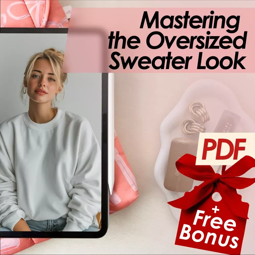 Mastering the Oversized Sweater Look! | Printable Style Checklist | How to Wear Oversized Sweaters Fashion Guide for Effortless Outfits