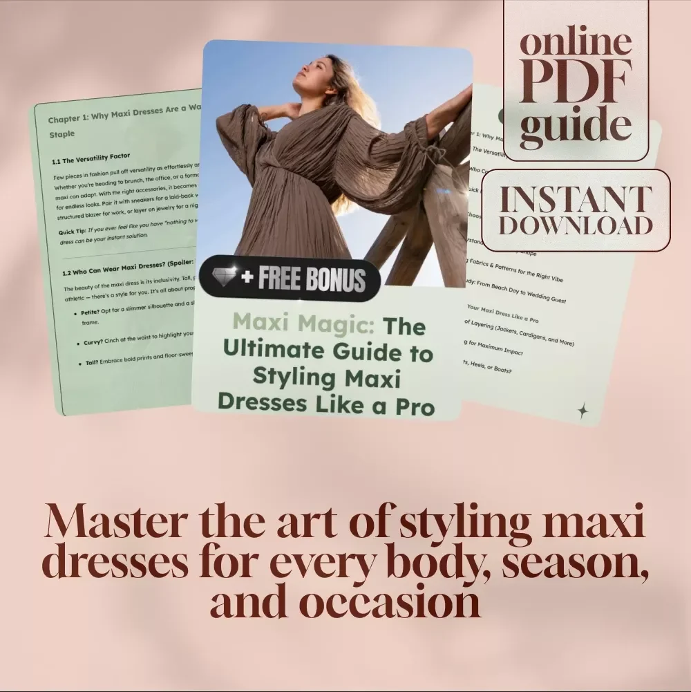 Maxi Magic: The Ultimate Guide to Styling Maxi Dresses Like a Pro | Digital Download eBook & Styling Checklist for How to Style Maxi Dresses All Year Round