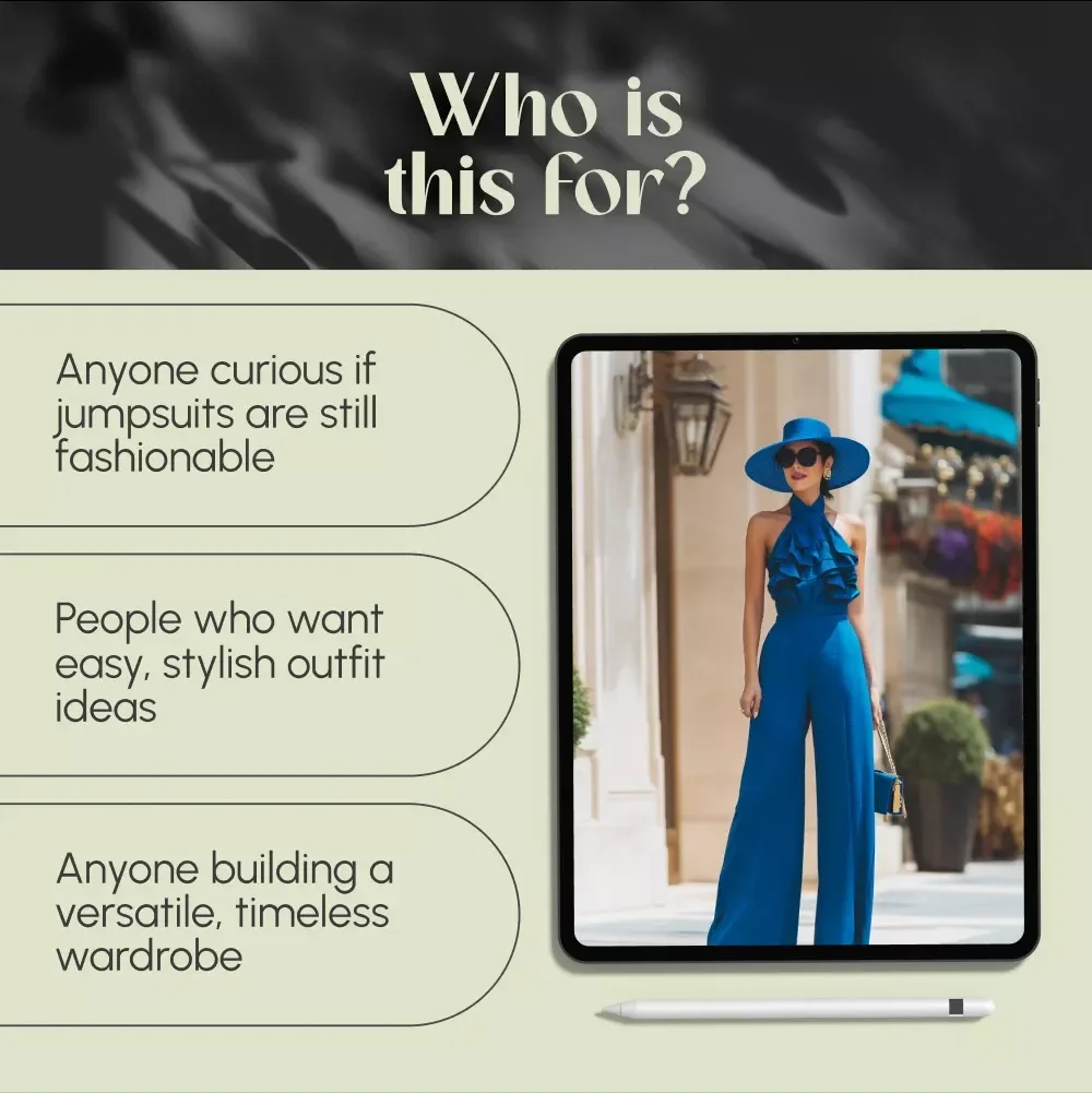 Jumpsuits: Timeless Trend or Passing Fad? | Fashion Guide on Are Jumpsuits in Style for 2025 | Digital Download eBook