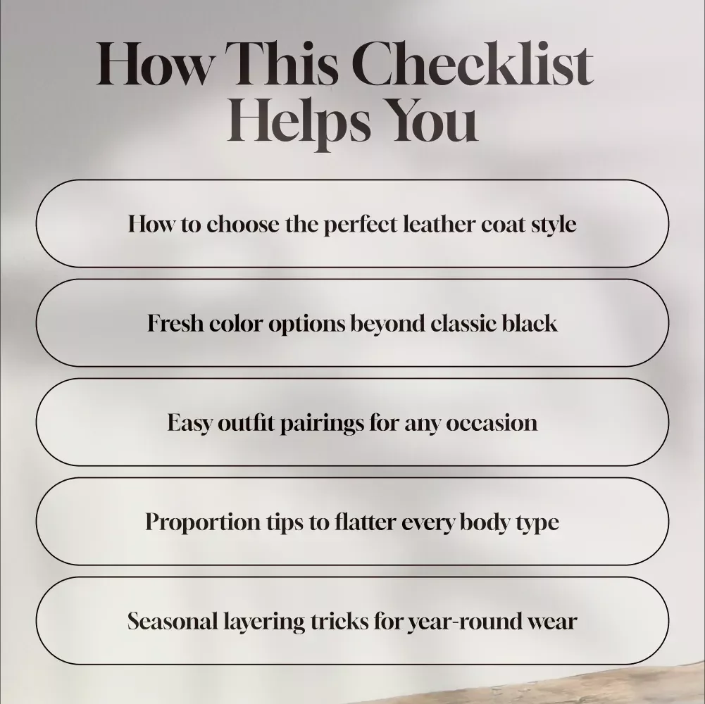 Leather Coats Are Still In—Here's How to Rock Yours | Stylish Leather Coat Checklist for Effortless Outfits | Digital Download Guide for Women & Men Wondering: Are Leather Coats Still In Style?