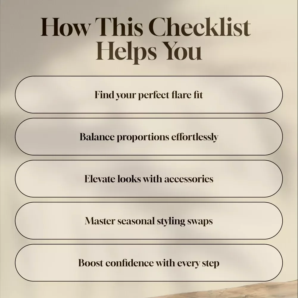 Flare Up Your Style: The Ultimate Flare Jeans Checklist | Digital Download | How to Style Flare Jeans eBook & Fashion Guide