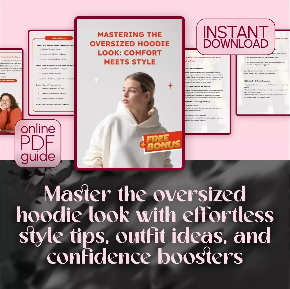 Mastering the Oversized Hoodie Look: Comfort Meets Style – How to Wear Oversized Hoodies Like a Fashion Pro | Digital Style Guide & eBook