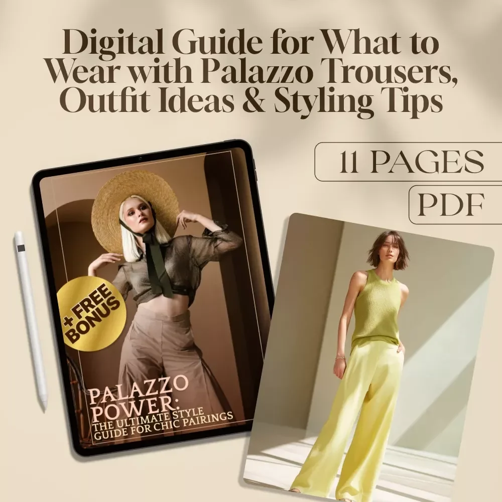 Palazzo Power: The Ultimate Style Guide for Chic Pairings | Digital Download Guide for What to Wear with Palazzo Trousers, Outfit Ideas & Styling Tips