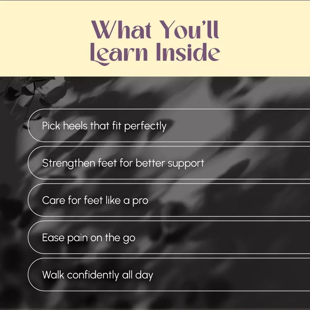 Heels Without the Hurt Guide | How to Wear Heels Without Pain | Digital Download eBook & Comfort Checklist for Women