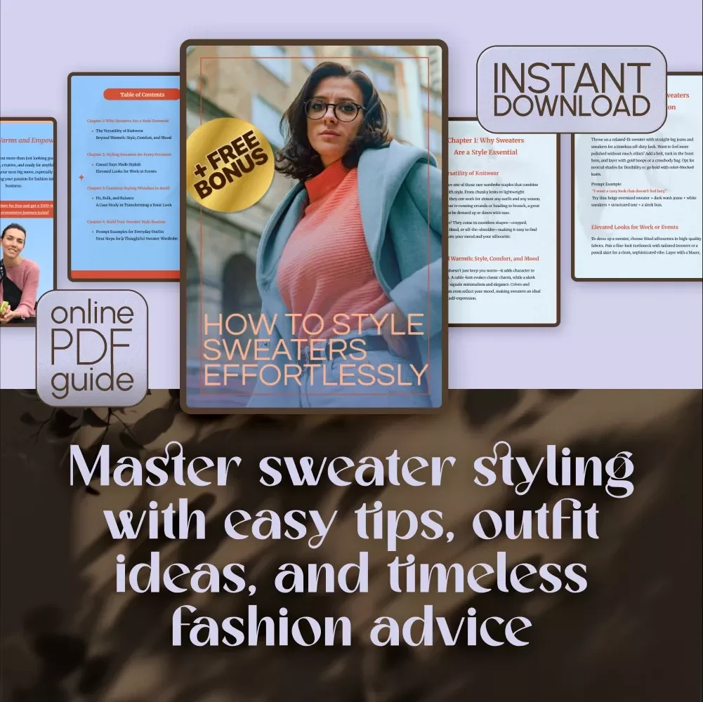 How to Style Sweaters Effortlessly | Digital Styling Guide for Chic, Cozy & Versatile Knitwear Outfits