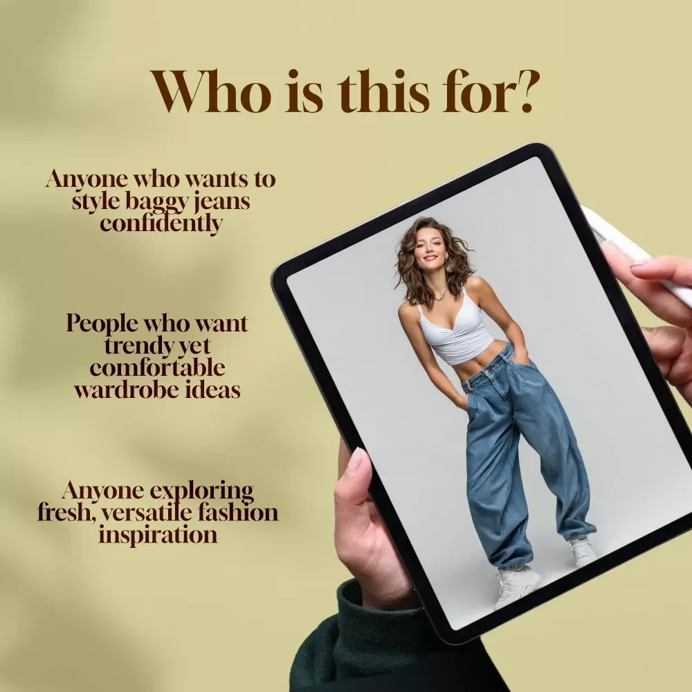 Rock the Baggy Look: A Modern Guide to Wearing Baggy Jeans | Digital Download Fashion Style Guide on How to Wear Baggy Jeans