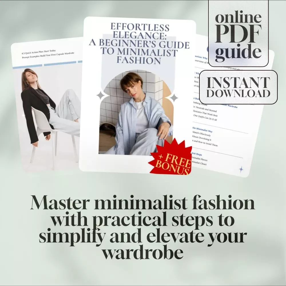 Effortless Elegance: A Beginner’s Guide to Minimalist Fashion | Digital Guide & eBook for Capsule Wardrobes, Simple Style, and What Does Minimalist Mean in Fashion