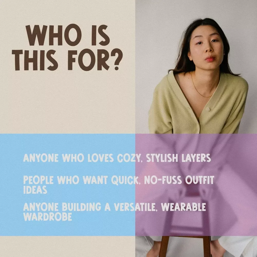 The Ultimate Cardigan Styling Checklist: Look Cozy, Chic & Confident Every Time | Digital Download Guide for How to Wear Cardigans | eBook & Fashion Tips