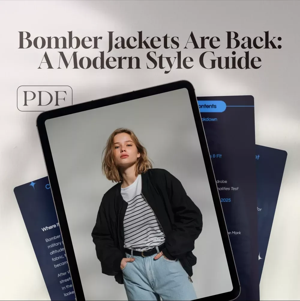 Bomber Jackets Are Back: A Modern Style Guide | Digital Download Fashion eBook for Trendsetters Wondering Are Bomber Jackets in Style in 2025