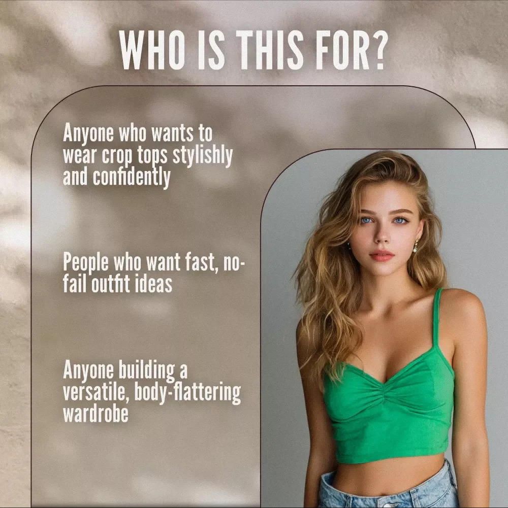 How to Wear a Crop Top and Look Absolutely Stunning — Style Guide Checklist | What to Wear a Crop Top With | Digital Fashion Download