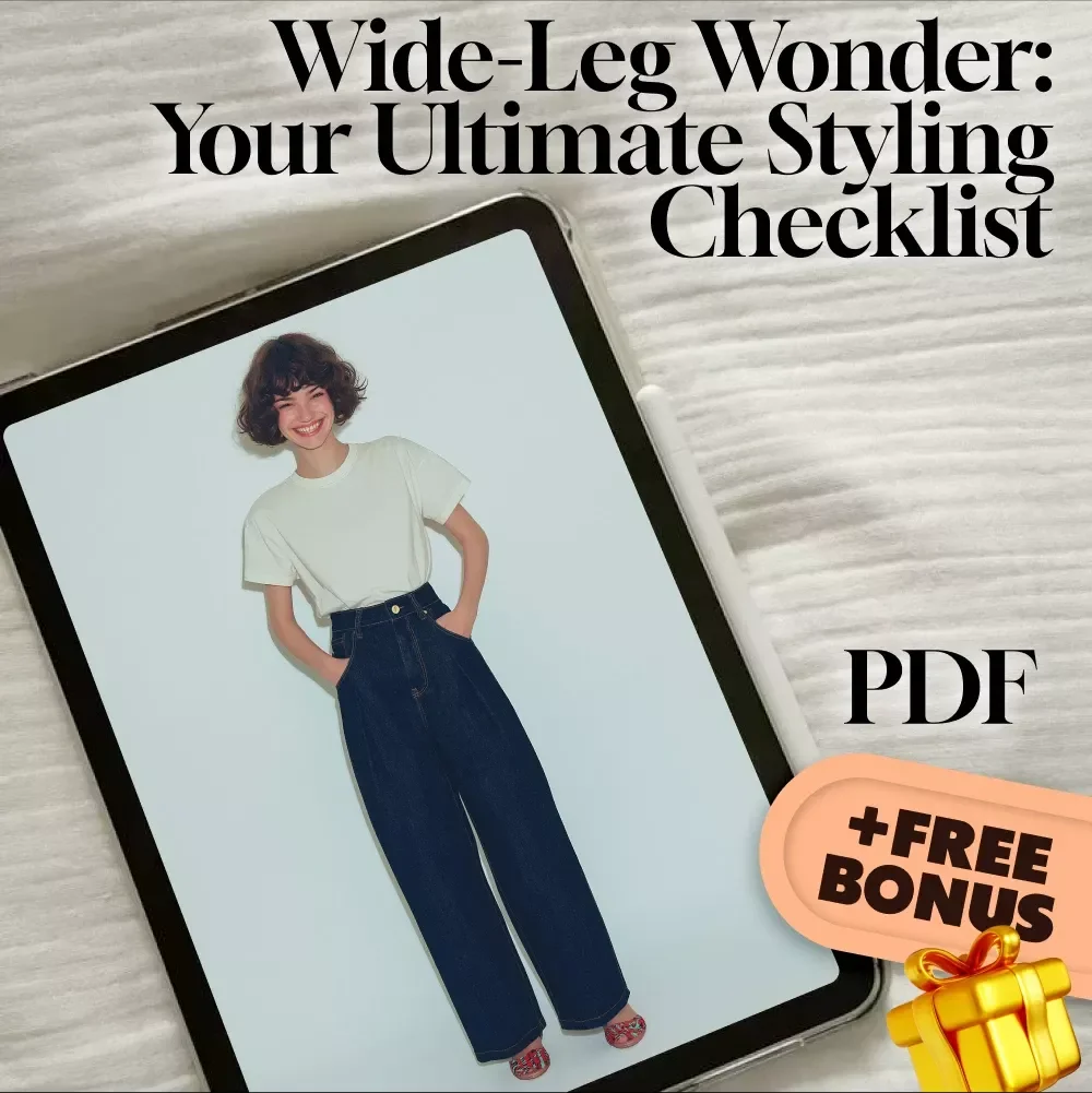 Wide-Leg Wonder: Your Ultimate Styling Checklist | Digital Download for How to Style Wide Leg Jeans, Outfit Ideas, Fashion Guide