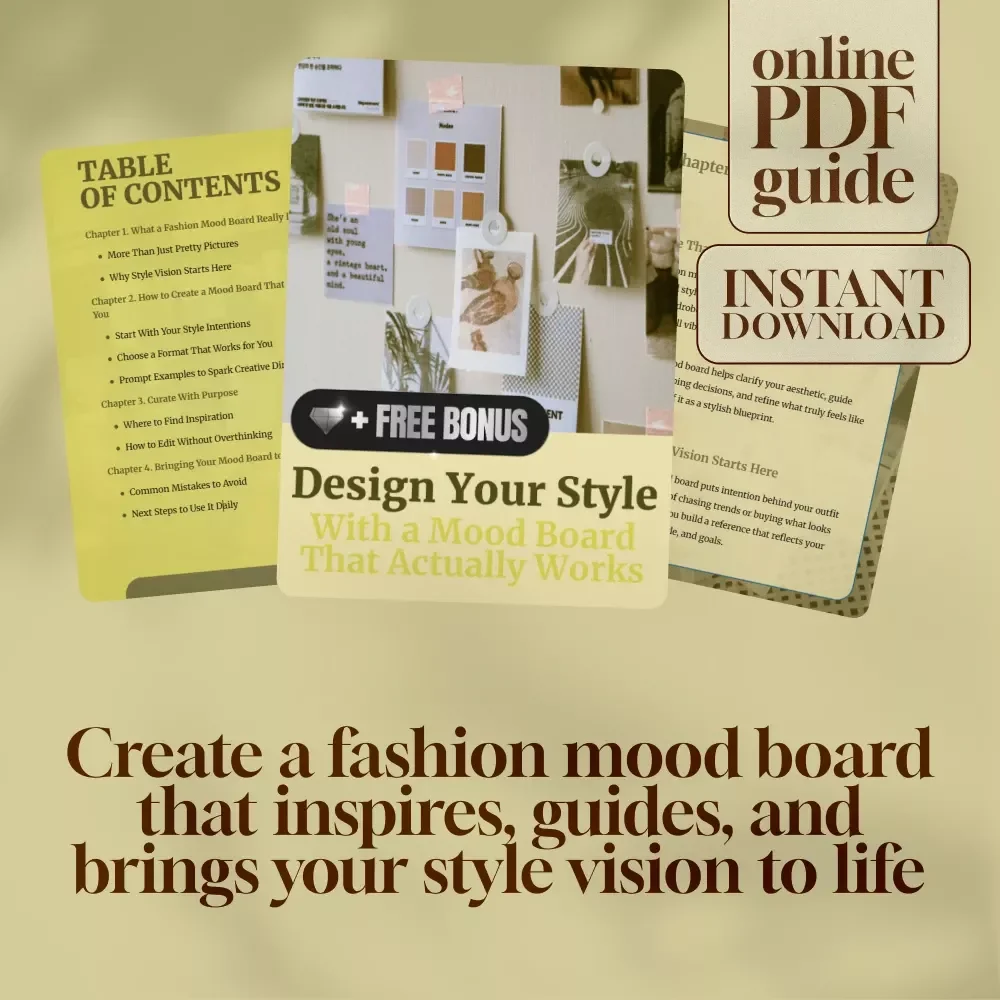 Design Your Style With a Mood Board That Actually Works | Fashion Mood Board Digital Guide for Personal Style Inspiration, Creative Direction & Style Vision