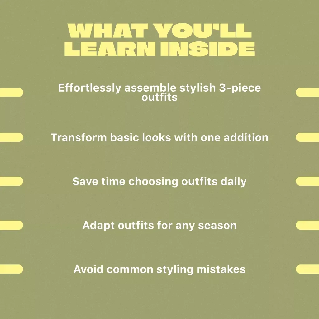 Master the 3-Piece Rule: The Effortless Formula for Instantly Stylish Outfits – The “3-piece rule” Guide for Effortless Fashion, Capsule Wardrobe Inspiration, and Everyday Style Tips