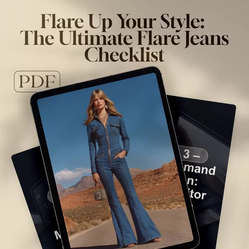 Flare Up Your Style: The Ultimate Flare Jeans Checklist | Digital Download | How to Style Flare Jeans eBook & Fashion Guide