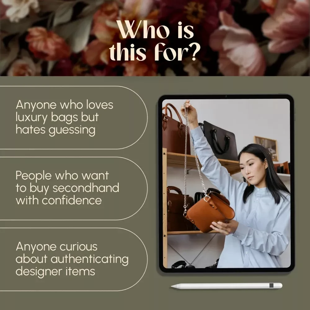 How to Spot Fake Designer Bags Like a Pro – Digital Guide | Learn How to Spot Fake Designer Bags Easily | Instant Download eBook, PDF Checklist