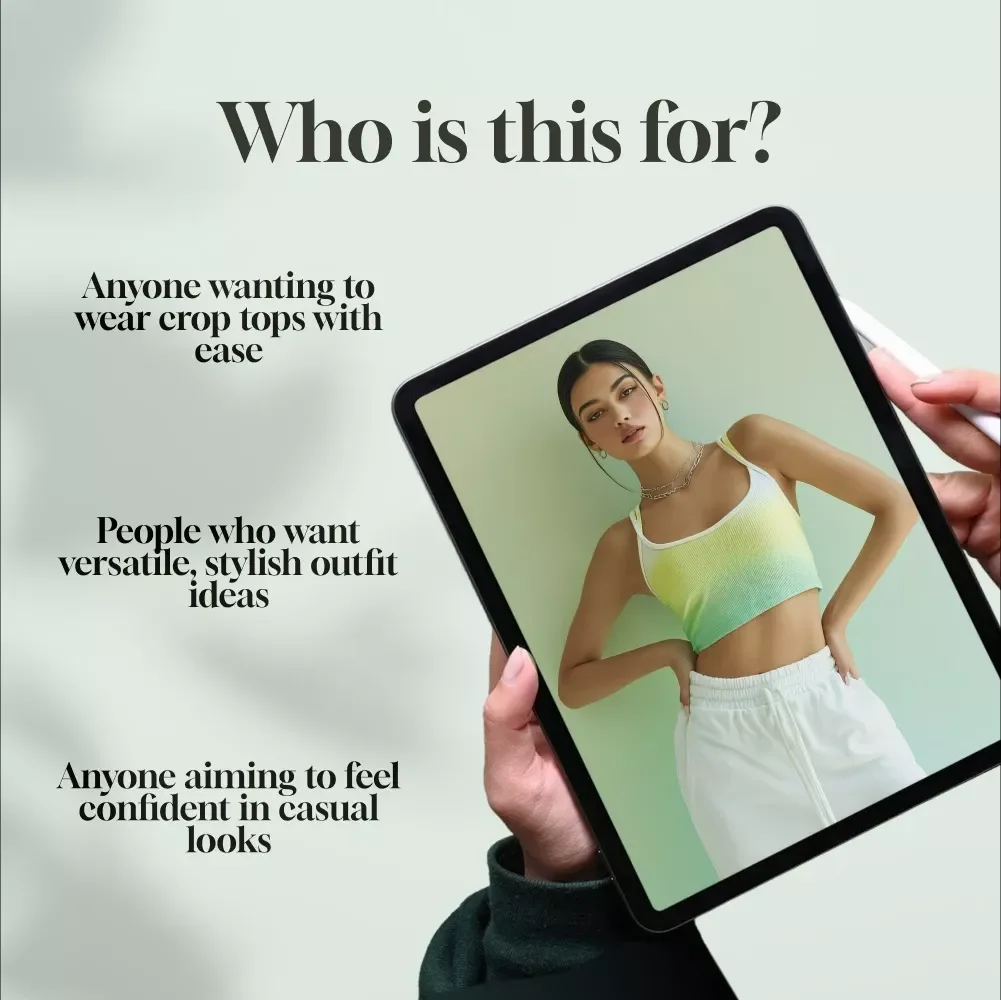 Crop Tops Made Easy for Effortless Style | Fashion Guide for Women | How to Wear Crop Tops eBook & Styling Tips