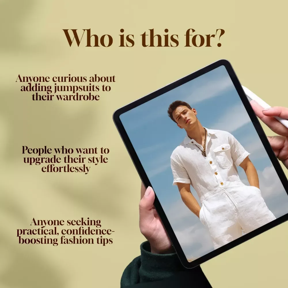 Breaking the One-Piece Barrier: Can Guys Rock Jumpsuits? | Men’s Fashion Style Guide | Digital Download eBook