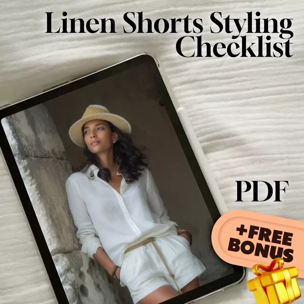 Linen Shorts Styling Checklist | Digital Download Outfit Guide | How to Style Linen Shorts for Effortless Summer Looks