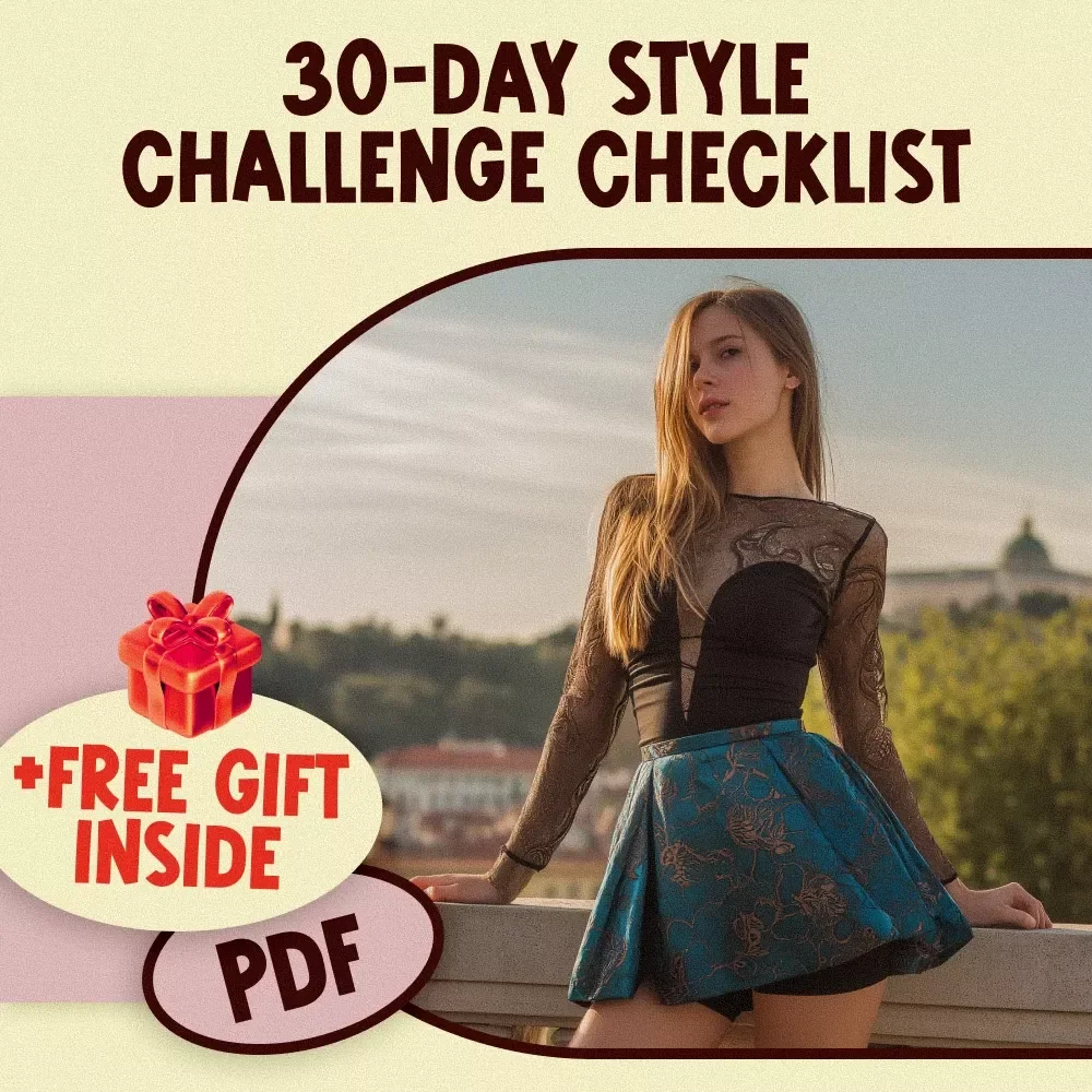 30-Day Style Challenge Checklist – Digital Download for Habit Building, Wardrobe Refresh & Personal Style Growth