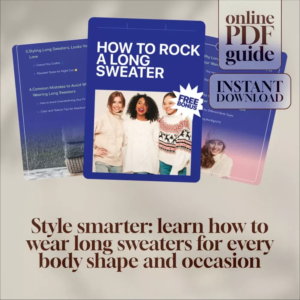 How to Rock a Long Sweater | Digital Style Guide for Women | How to Wear Long Sweaters for Every Body Shape & Season