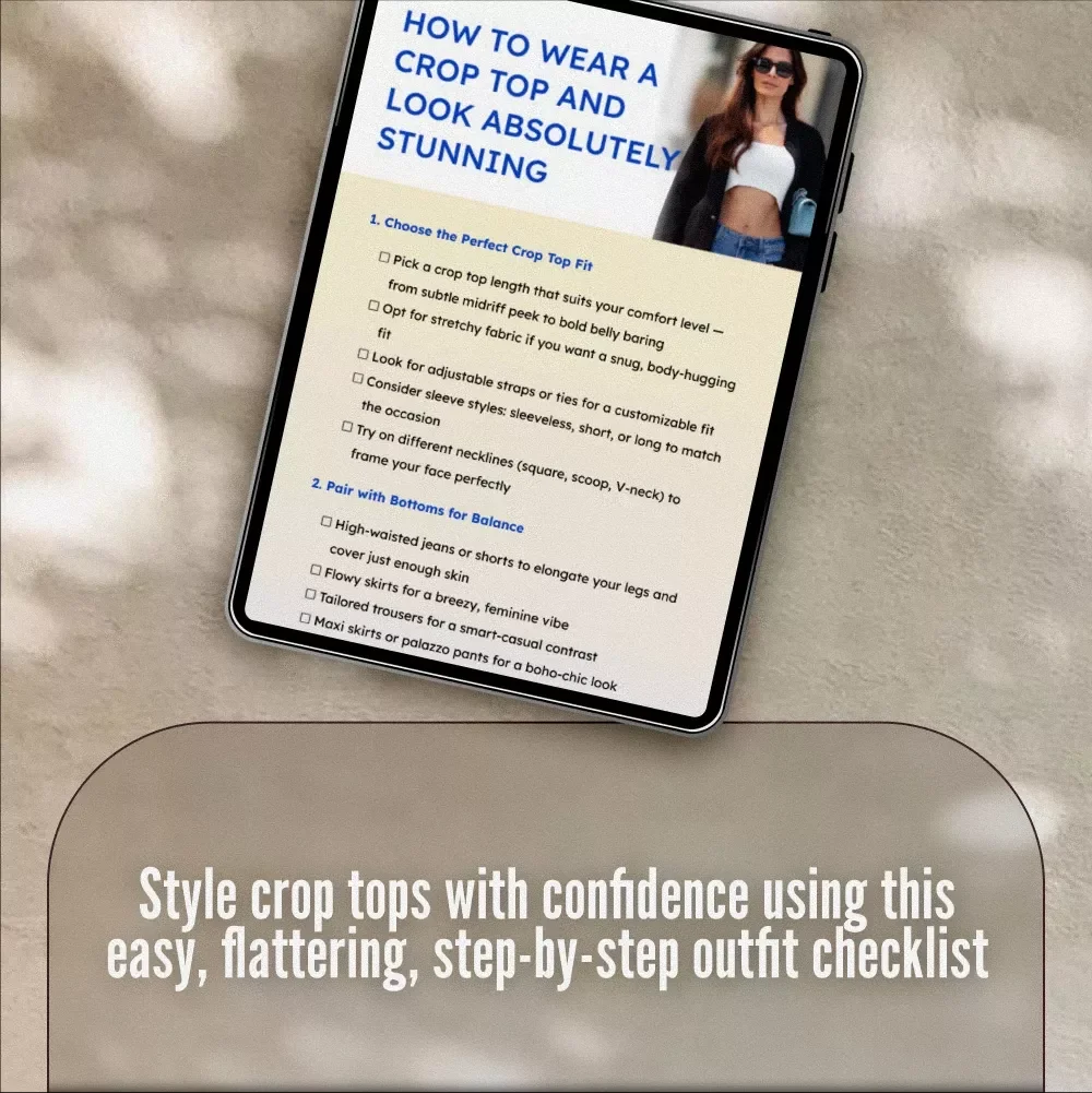 How to Wear a Crop Top and Look Absolutely Stunning — Style Guide Checklist | What to Wear a Crop Top With | Digital Fashion Download