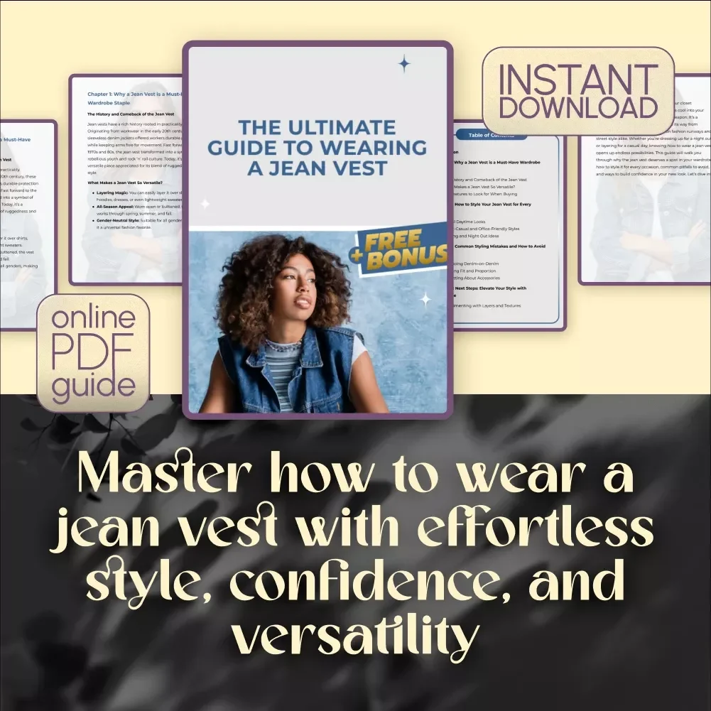 The Ultimate Guide to Wearing a Jean Vest | How to Wear a Jean Vest | Digital Style Guide for Fashion Enthusiasts