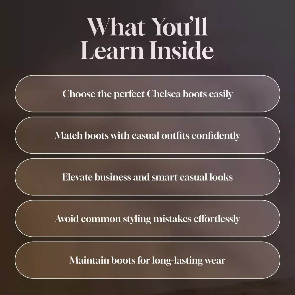 The Ultimate Chelsea Boots Guide: How to Wear Chelsea Boots with Style, Fit, and Confidence – Digital Download