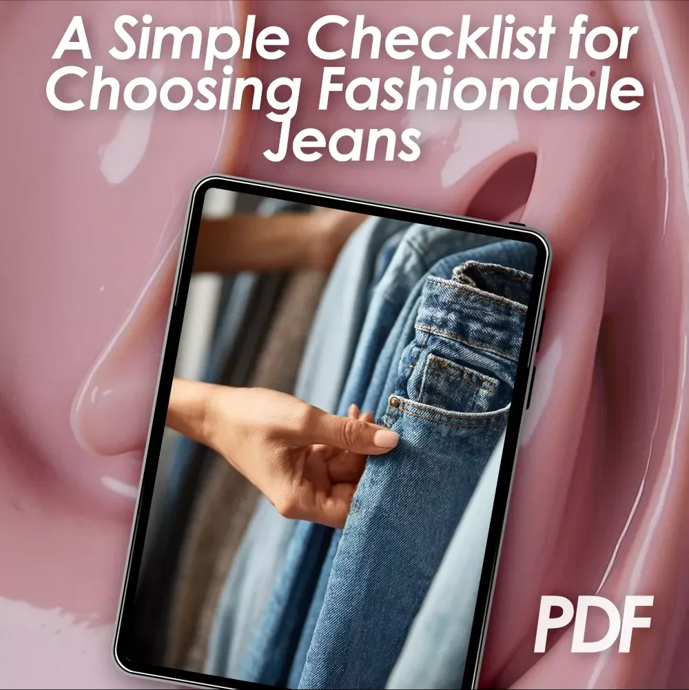 A Simple Checklist for Choosing Fashionable Jeans – Printable Denim Style Guide & What Jeans Are In Style Tips