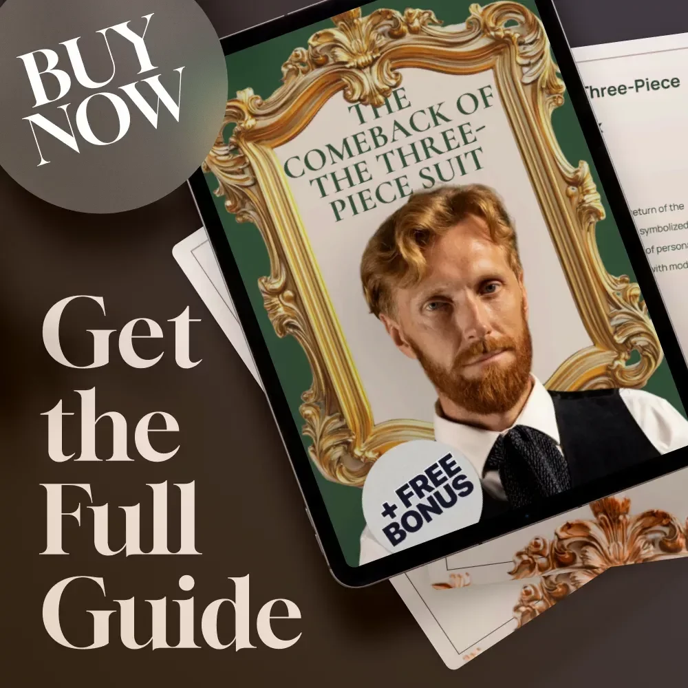 The Comeback of the Three-Piece Suit | Are Three Piece Suits in Style? Digital Guide for Modern Gentlemen, Styling Tips & Wardrobe Inspiration
