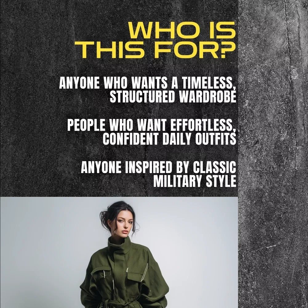 The Ultimate Military-Inspired Fashion Checklist | Digital Download Style Guide for Utility, Edge & Timeless Wardrobe Essentials