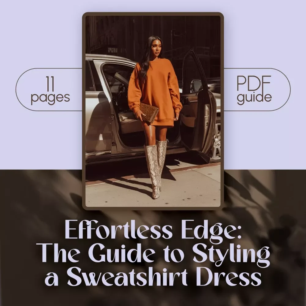 Effortless Edge: The Guide to Styling a Sweatshirt Dress | How to Style Sweatshirt Dress eBook, Digital Download, Casual to Chic Styling Tips