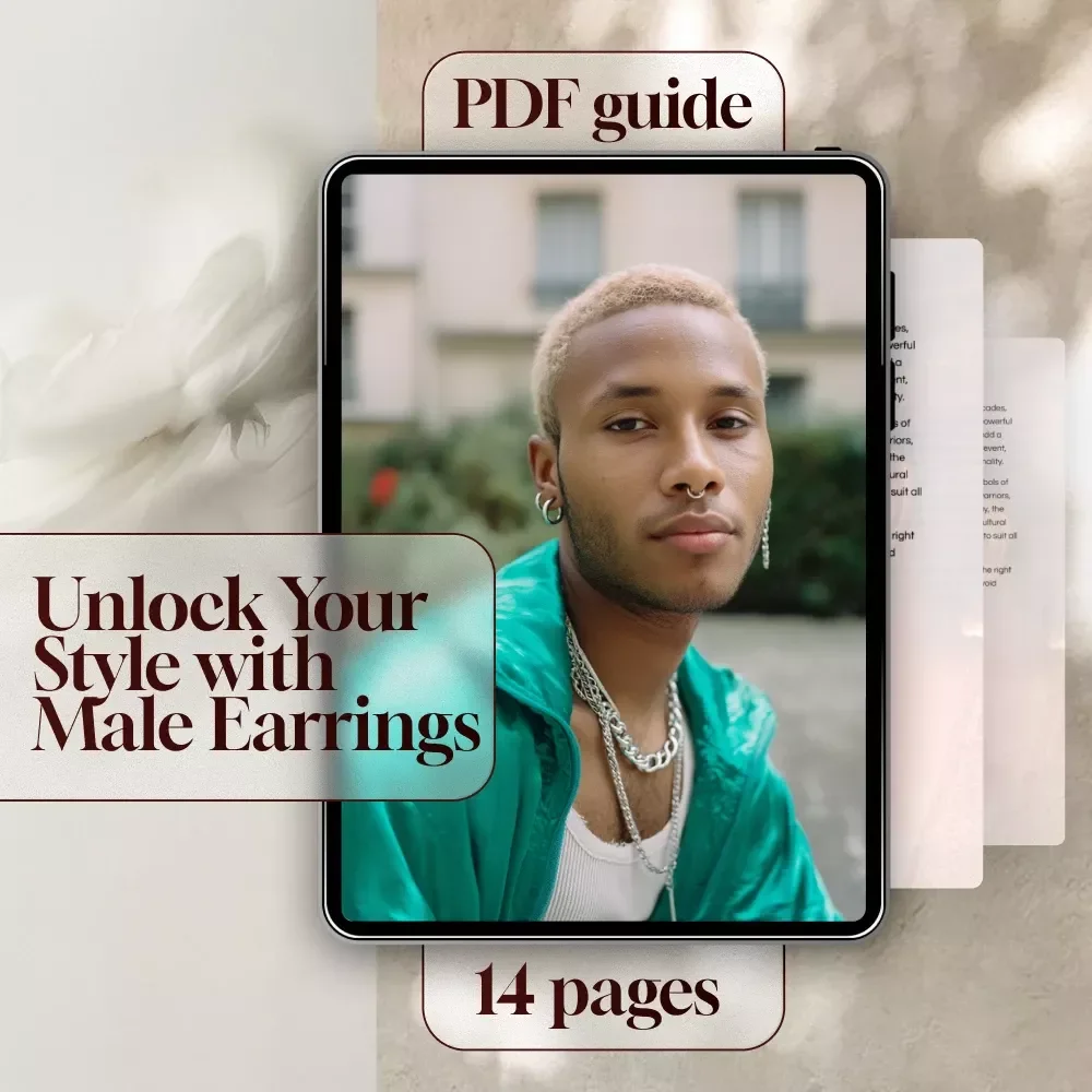 Unlock Your Style with Male Earrings – A Guide to Making Every Look Stand Out | Digital Guide for Male Earring Styles, Men’s Accessories Style eBook, Instant Download