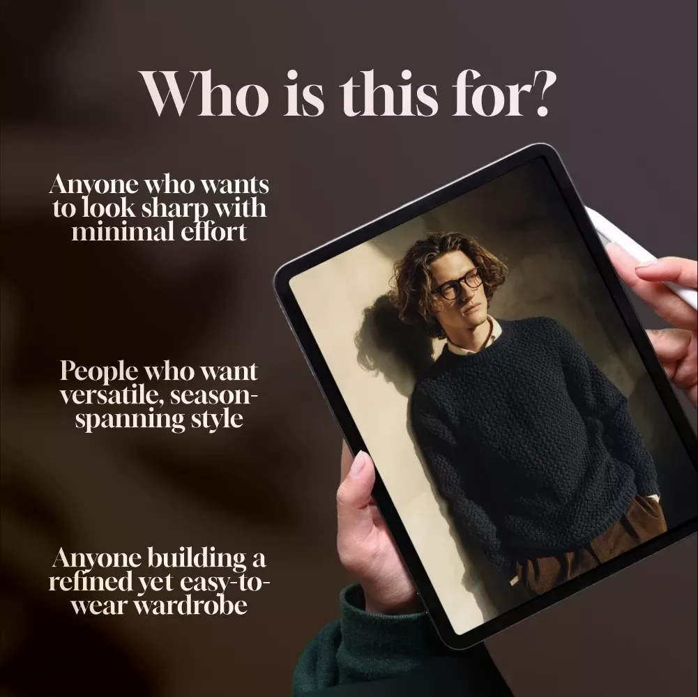 A Modern Guide to Styling Sweaters for Men | Digital Download Style Guide for How to Style Sweaters Men – eBook, Wardrobe Tips & Outfit Ideas