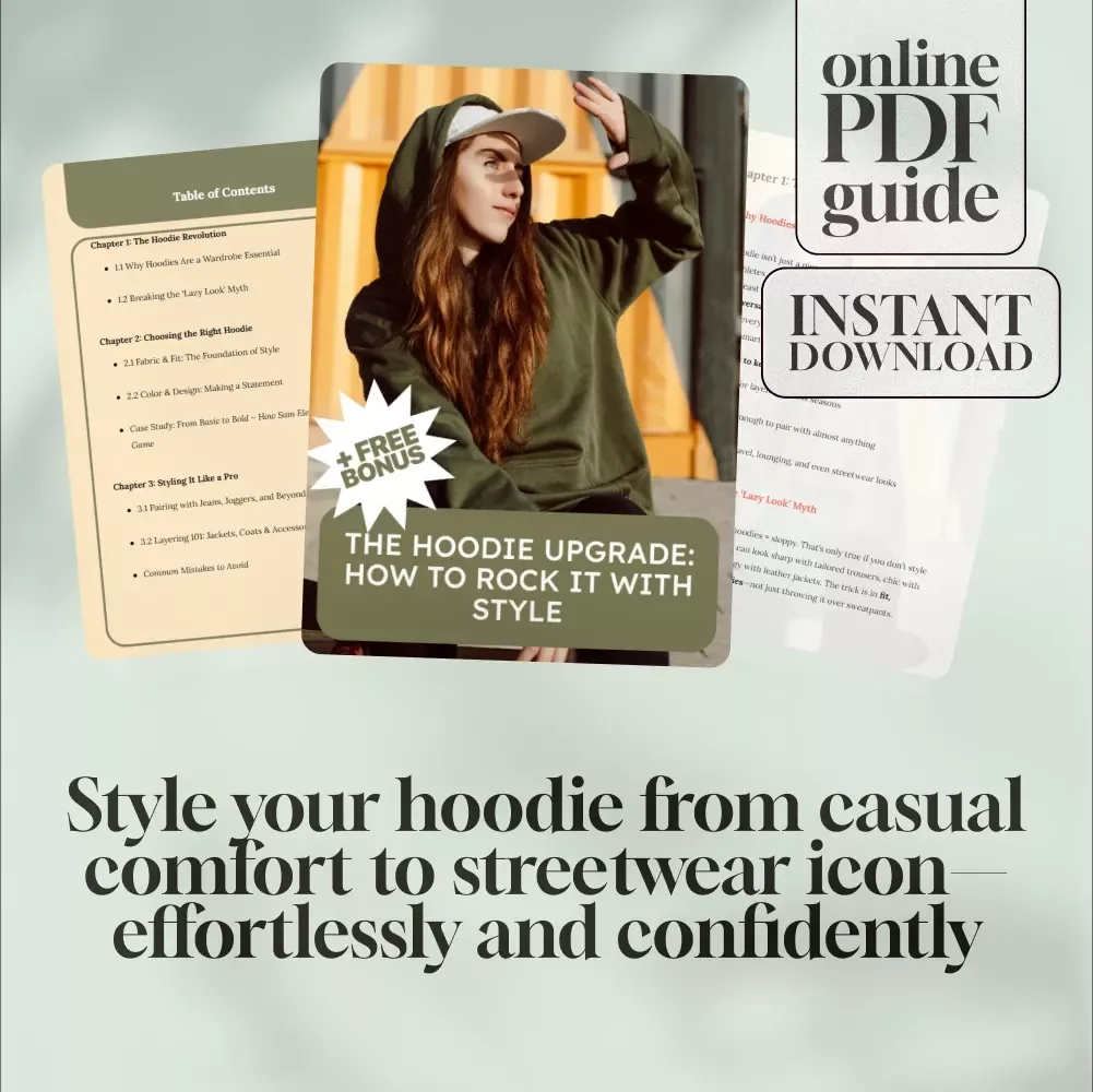 The Hoodie Upgrade: How to Rock It with Style | Digital Guide on How to Wear a Hoodie with Style for Men & Women – Fashion Tips, Outfit Ideas, and Styling Secrets