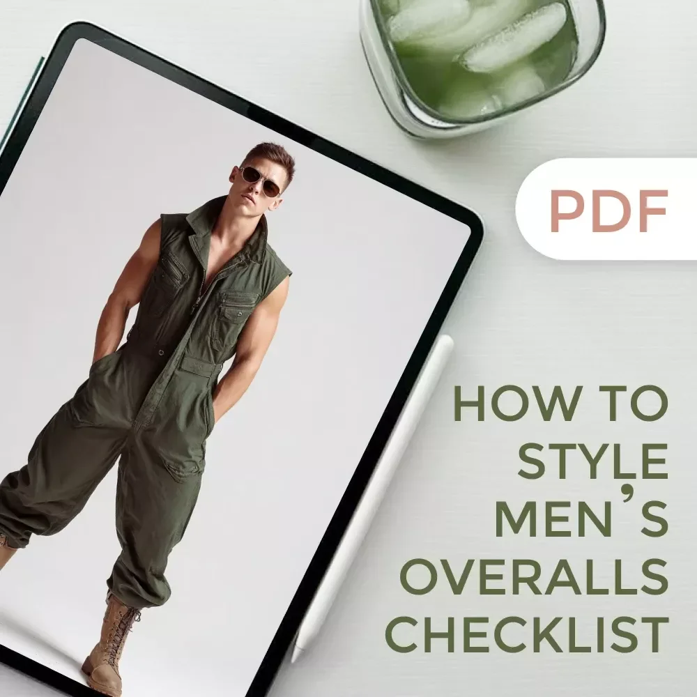 How to Style Men’s Overalls Checklist | Men’s Fashion Styling Guide | Digital Download for Outfit Ideas & Trendy Looks