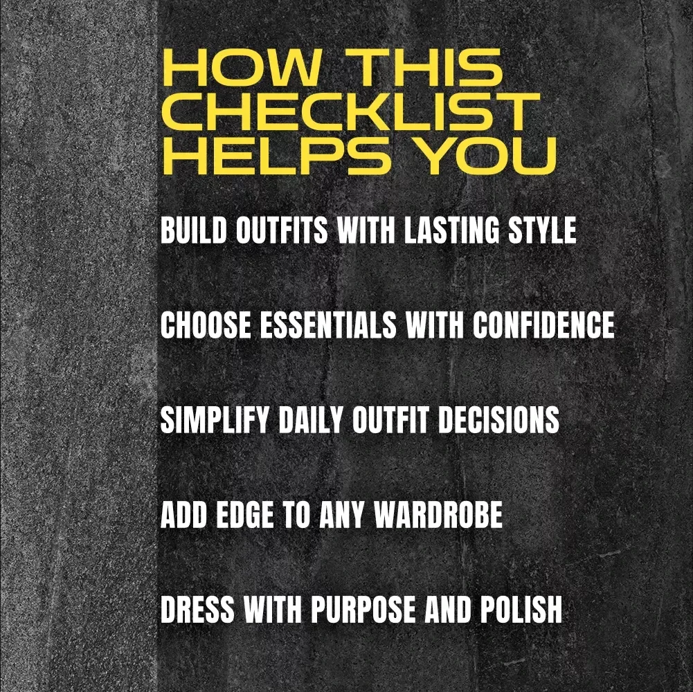 The Ultimate Military-Inspired Fashion Checklist | Digital Download Style Guide for Utility, Edge & Timeless Wardrobe Essentials