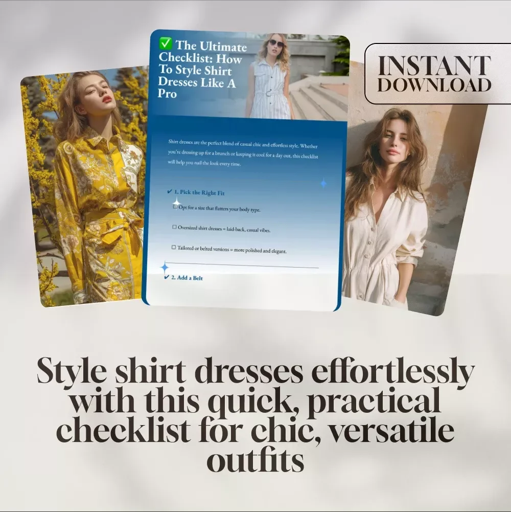 The Ultimate Checklist: How to Style Shirt Dresses Like a Pro | Digital Download Guide for Effortless Chic Outfits