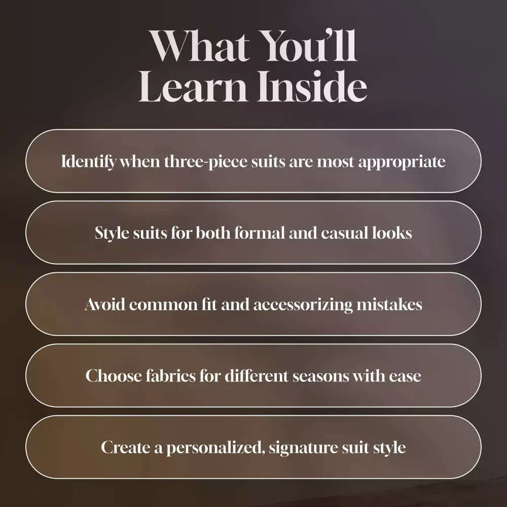 The Comeback of the Three-Piece Suit | Are Three Piece Suits in Style? Digital Guide for Modern Gentlemen, Styling Tips & Wardrobe Inspiration