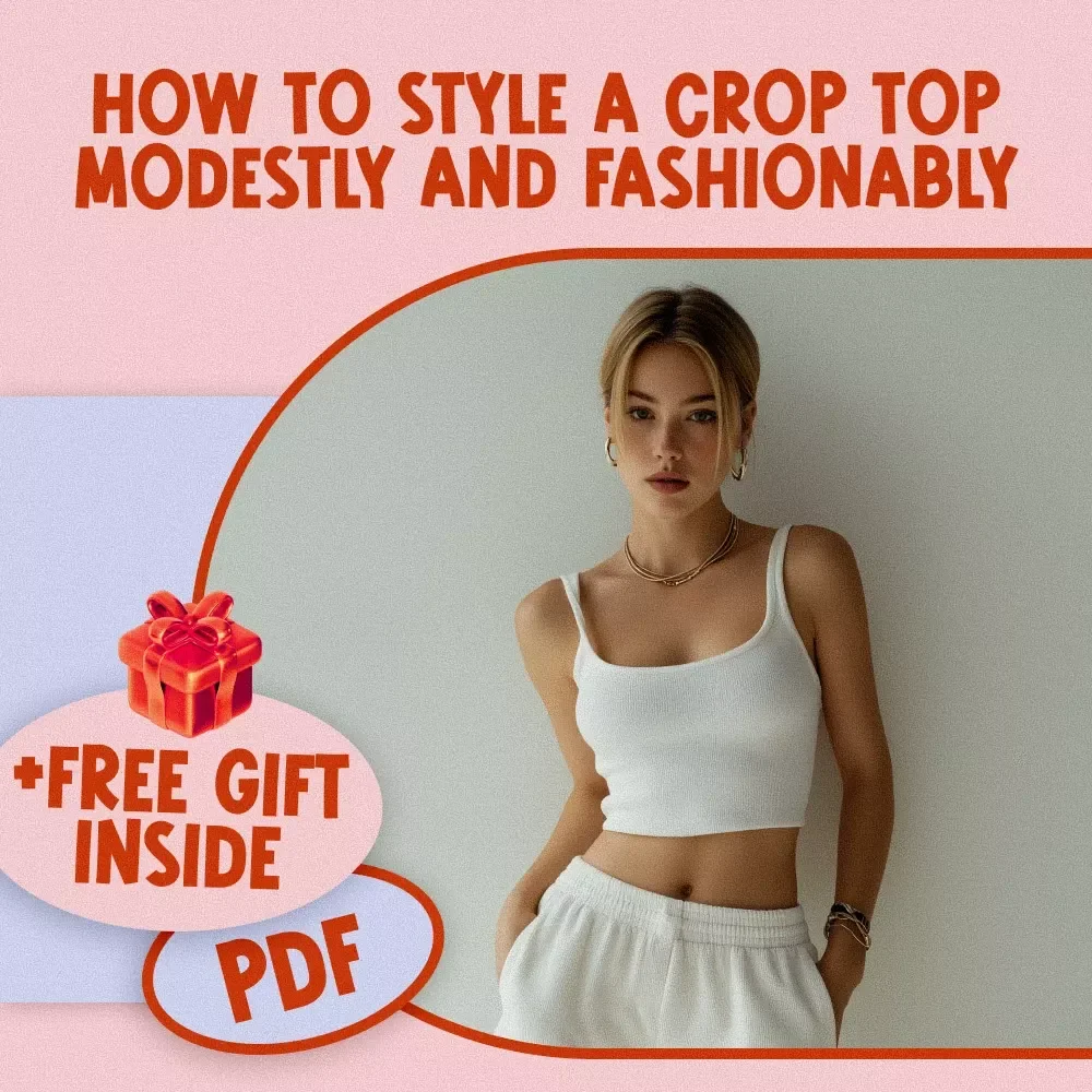 How to Style a Crop Top Modestly and Fashionably | Printable Modest Fashion Checklist for Chic & Confident Outfits | Digital Download Guide