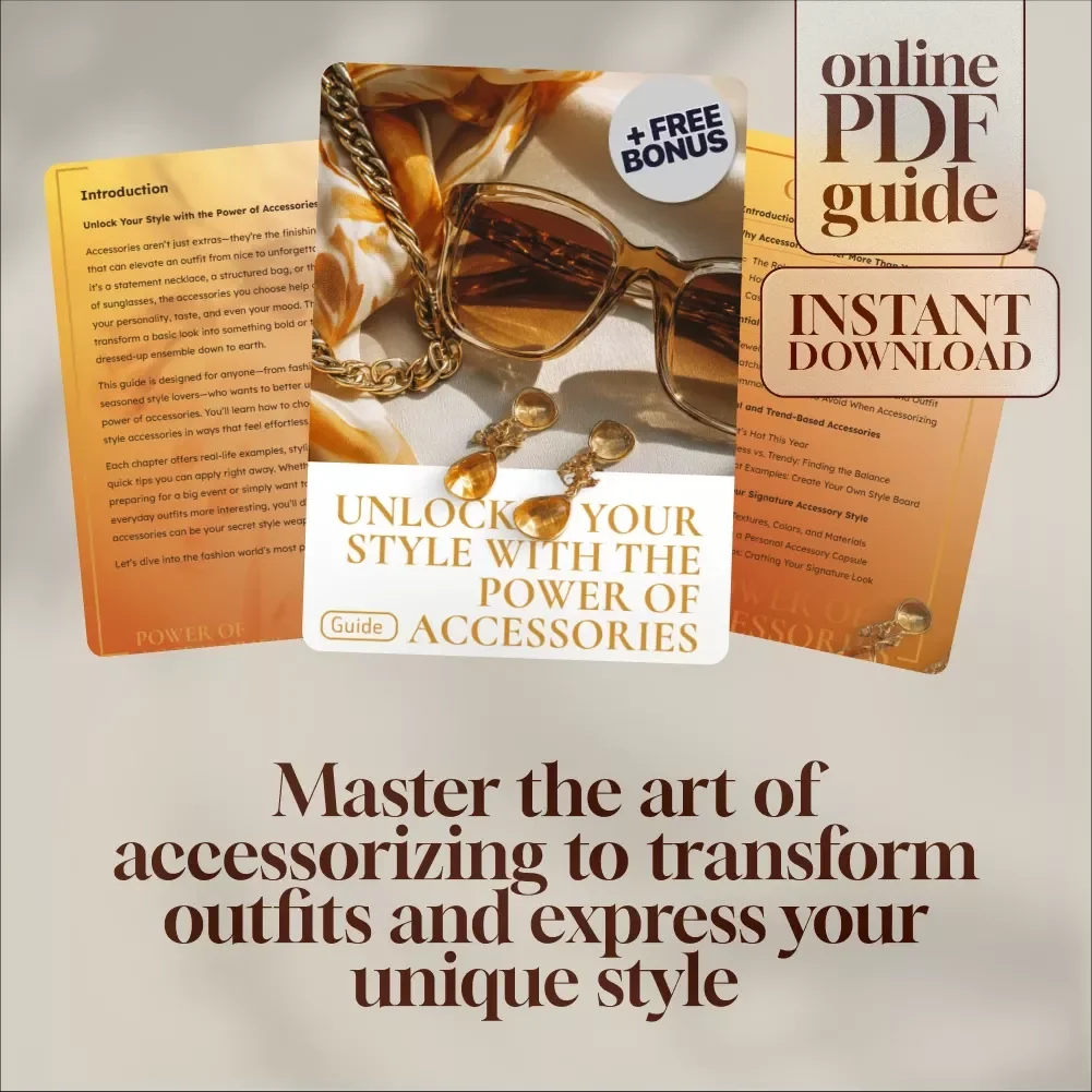 Unlock Your Style with the Power of Accessories | Fashion Accessories Guide for Effortless Outfits, Timeless Trends & Signature Looks