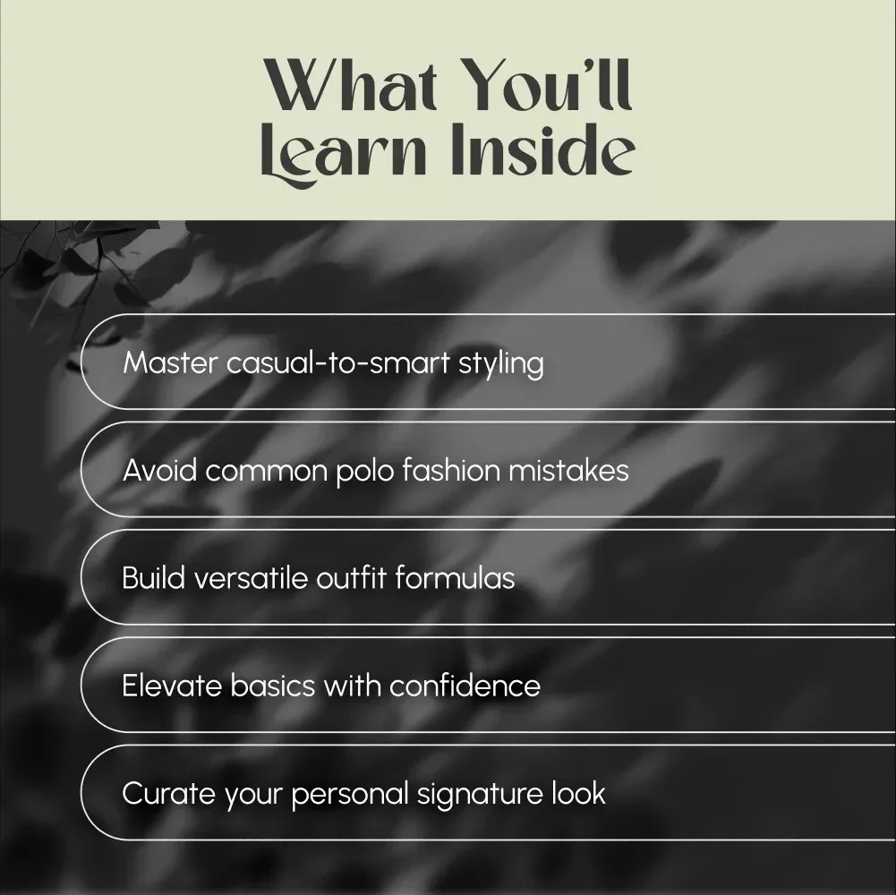 How to Style a Polo Shirt for Women | Digital Styling Guide for Casual, Work & Brunch Outfits