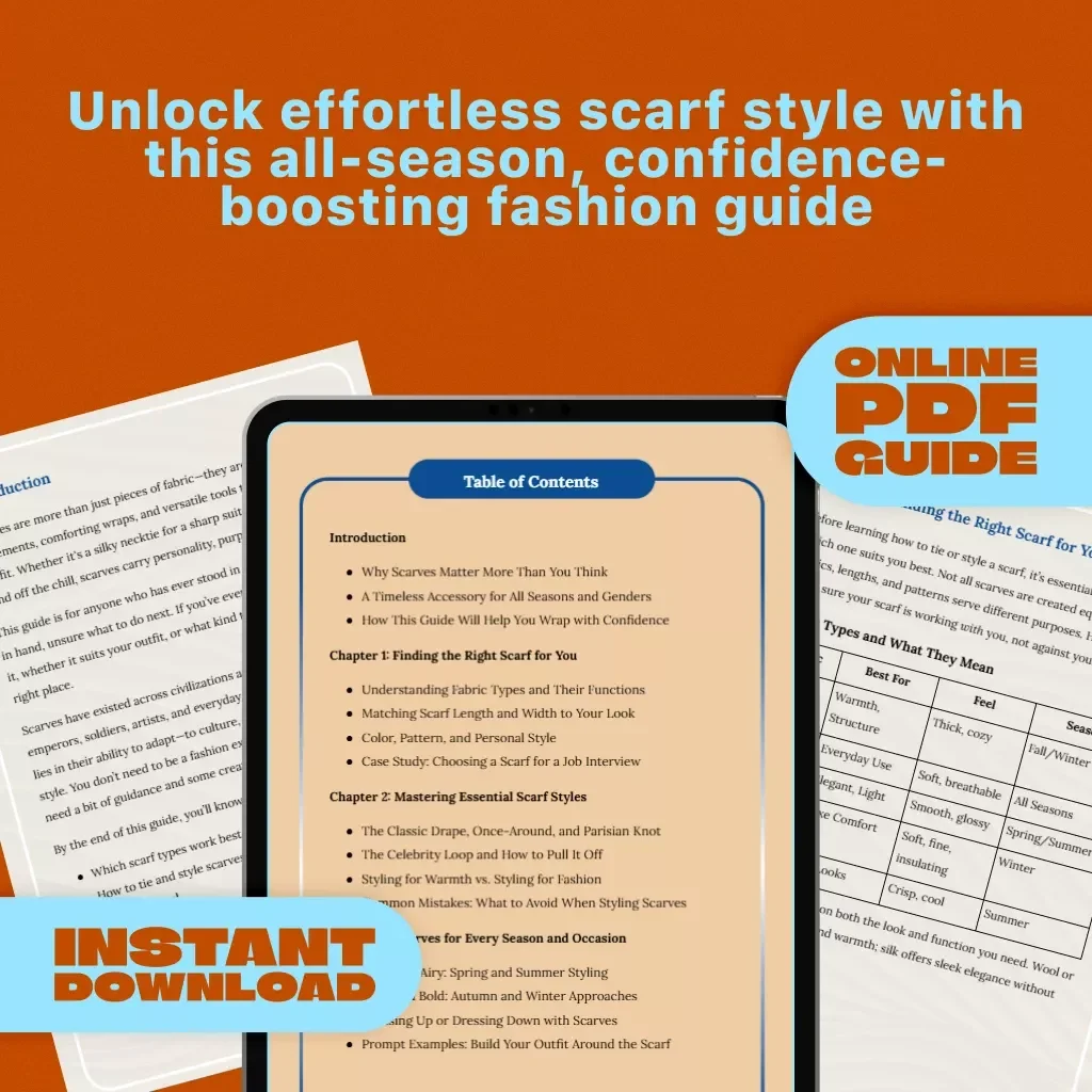 The Art of Wearing Scarves with Style and Ease | How to Wear Scarves Digital Guide for All Seasons and Occasions