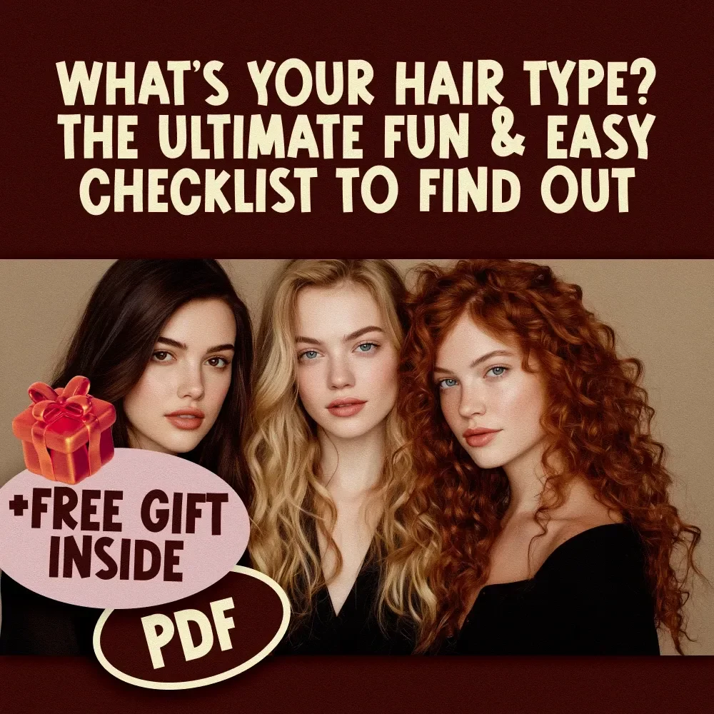 What’s Your Hair Type? The Ultimate Fun & Easy Checklist to Find Out! | Printable Hair Guide, Digital Download, Self Hair Analysis, Hair Care Routine Helper