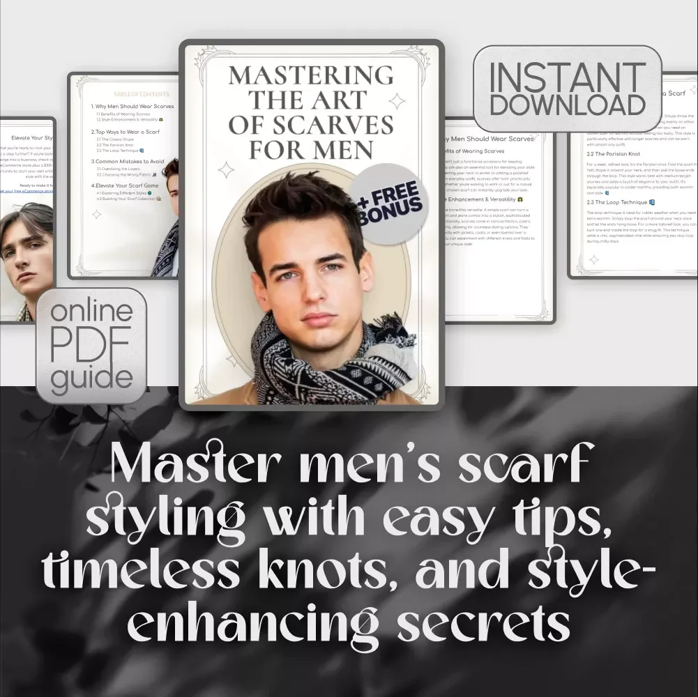 Mastering the Art of Scarves for Men | Stylish How Men Wear Scarves Guide & eBook for Modern Gentlemen