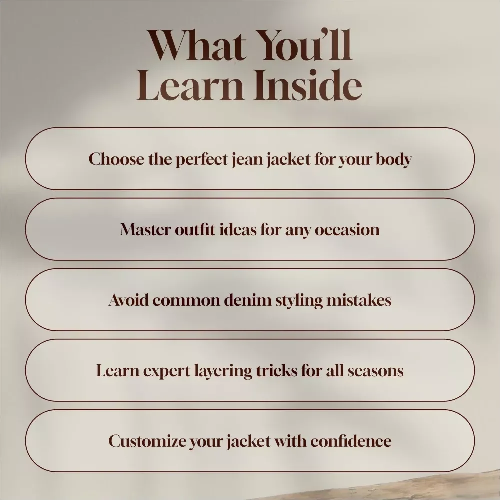 Effortless Style with the Perfect Jean Jacket – Digital Guide | How to Wear a Jean Jacket | Wardrobe Styling eBook