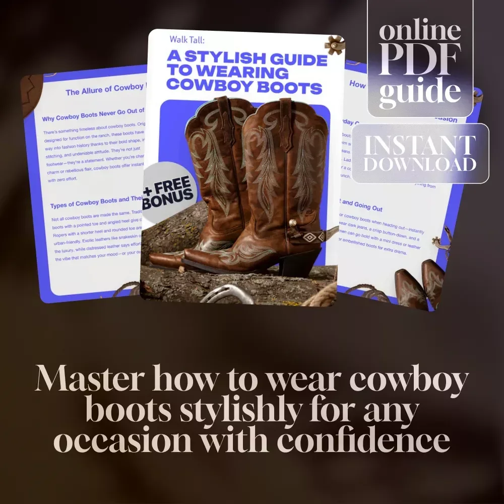 Walk Tall: A Stylish Guide to Wearing Cowboy Boots – How to Wear Cowboy Boots with Confidence and Style | Digital Download Guide