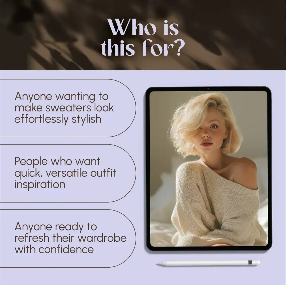 How to Style Sweaters Effortlessly | Digital Styling Guide for Chic, Cozy & Versatile Knitwear Outfits