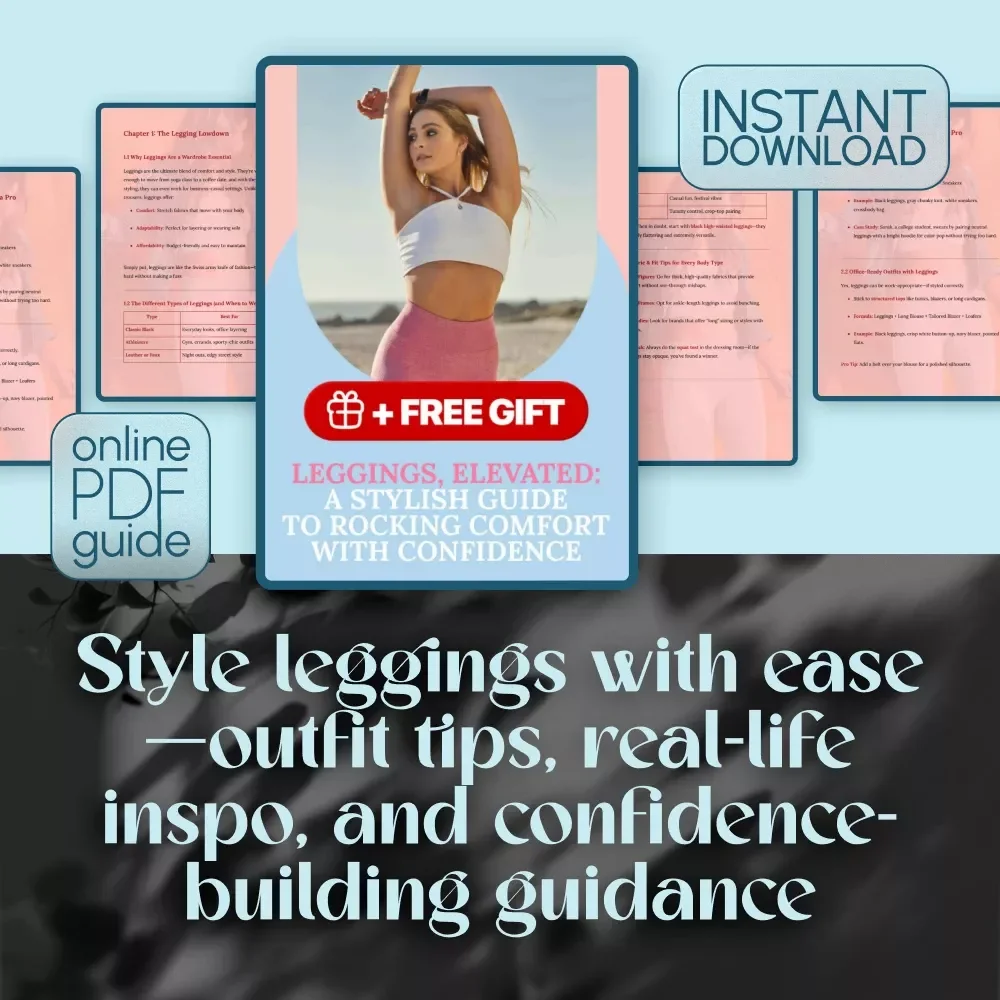 Leggings, Elevated: A Stylish Guide to Rocking Comfort with Confidence | How to Style Leggings | eBook, Digital Fashion Guide, Legging Outfits, PDF Download