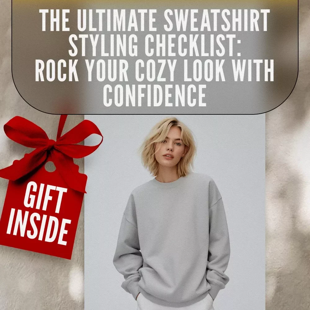 The Ultimate Sweatshirt Styling Checklist: Rock Your Cozy Look with Confidence | Digital Download Guide on How to Style a Sweatshirt | Fashion Outfit Inspiration & Wardrobe Tips